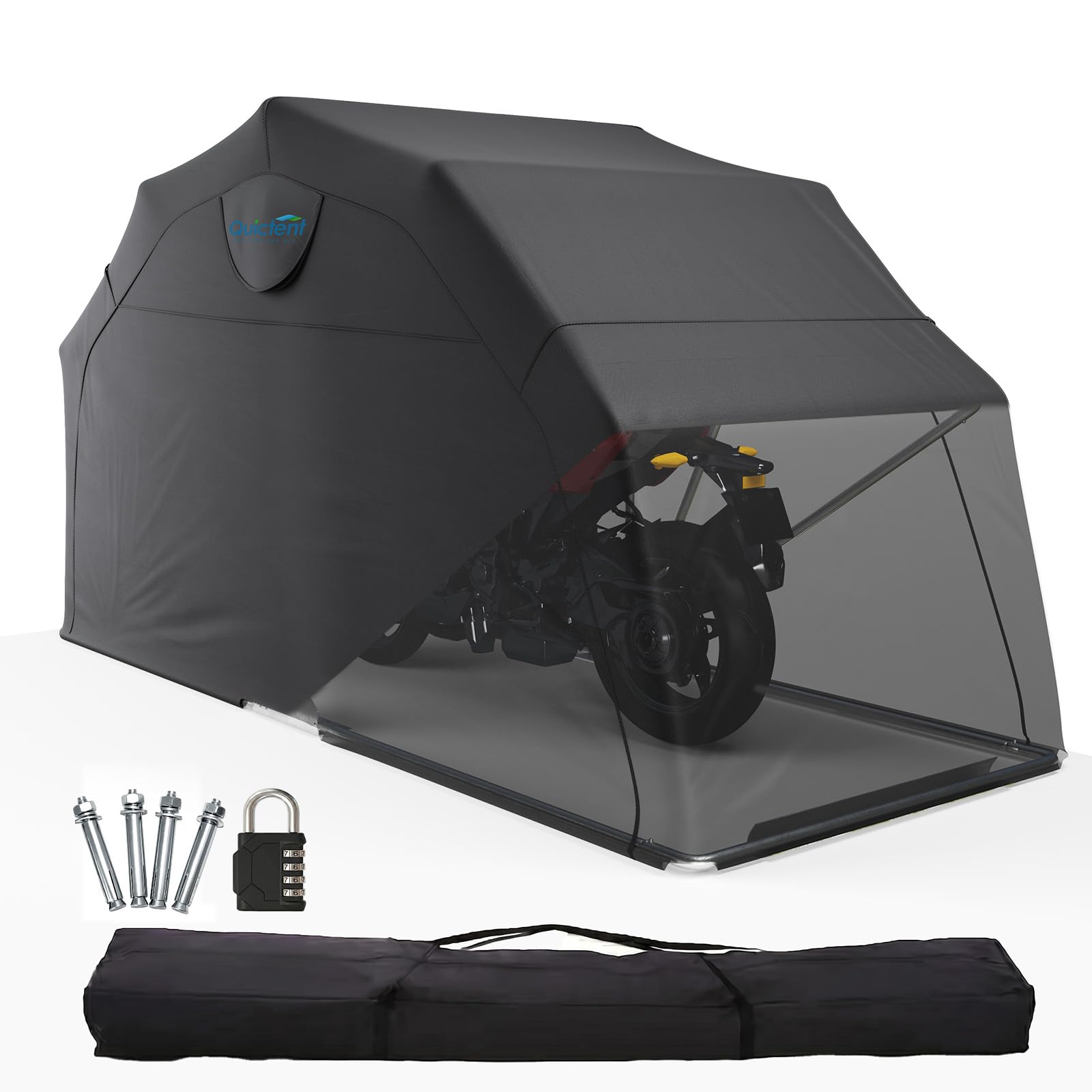 Amazon.com: Quictent Motorcycle Garage Pod Shelter Hard Shell with